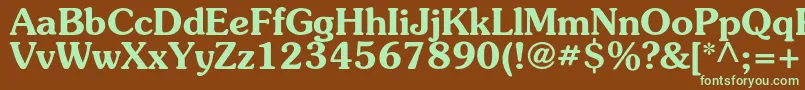 SouvenircBold Font – Green Fonts on Brown Background