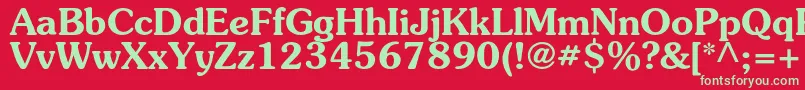 SouvenircBold Font – Green Fonts on Red Background