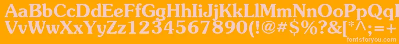 Więcej informacji o czcionce SouvenircBold Czcionka SouvenircBold – różowe czcionki na pomarańczowym tle