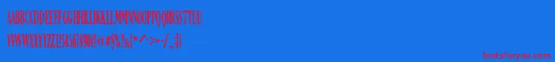 DccManifest Font – Red Fonts on Blue Background