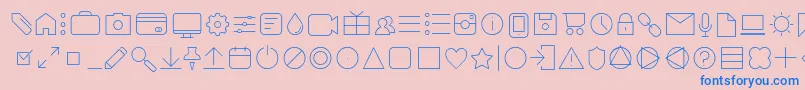 AristaProIconsThinTrial Font – Blue Fonts on Pink Background