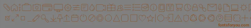 AristaProIconsThinTrial Font – Brown Fonts on Gray Background