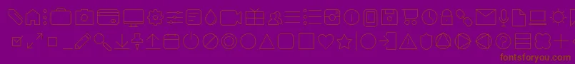 AristaProIconsThinTrial Font – Brown Fonts on Purple Background