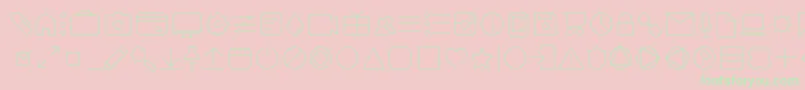 AristaProIconsThinTrial Font – Green Fonts on Pink Background