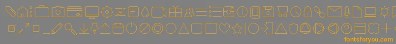 AristaProIconsThinTrial Font – Orange Fonts on Gray Background