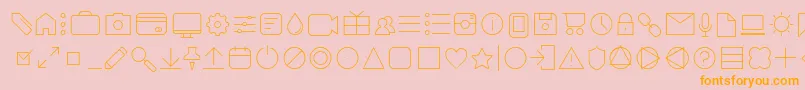 AristaProIconsThinTrial Font – Orange Fonts on Pink Background