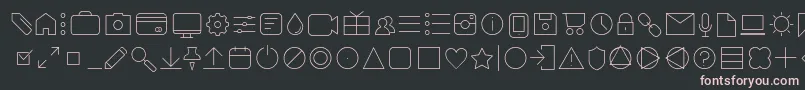 AristaProIconsThinTrial Font – Pink Fonts on Black Background