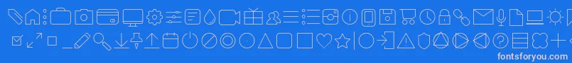 AristaProIconsThinTrial Font – Pink Fonts on Blue Background