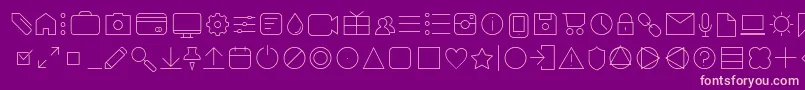 AristaProIconsThinTrial Font – Pink Fonts on Purple Background