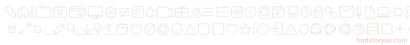 AristaProIconsThinTrial Font – Pink Fonts on White Background