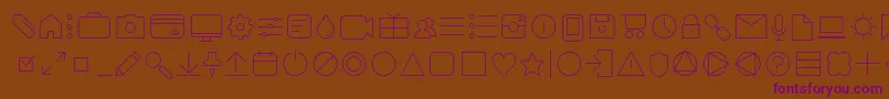 AristaProIconsThinTrial Font – Purple Fonts on Brown Background