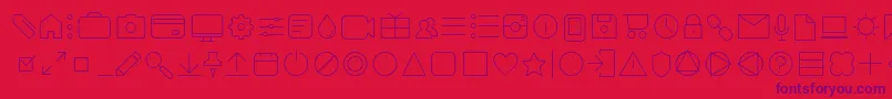 AristaProIconsThinTrial Font – Purple Fonts on Red Background
