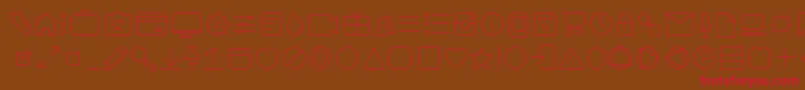 AristaProIconsThinTrial Font – Red Fonts on Brown Background