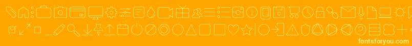 AristaProIconsThinTrial Font – Yellow Fonts on Orange Background
