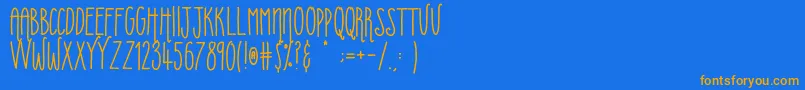 Uberfriends Font – Orange Fonts on Blue Background