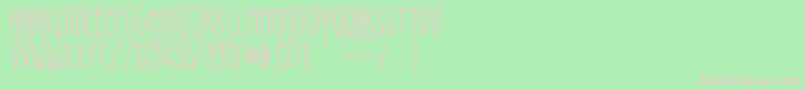 Uberfriends Font – Pink Fonts on Green Background