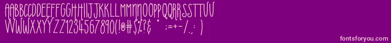 フォントUberfriends – 紫の背景にピンクのフォント