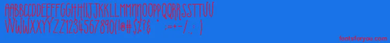Шрифт Uberfriends – красные шрифты на синем фоне