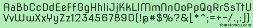 フォントNovaflat – 緑の背景に黒い文字