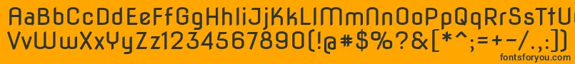 フォントNovaflat – 黒い文字のオレンジの背景