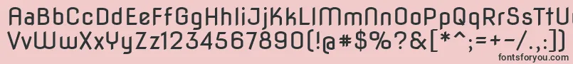 フォントNovaflat – ピンクの背景に黒い文字