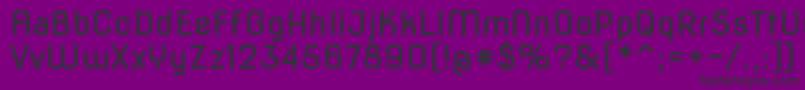 フォントNovaflat – 紫の背景に黒い文字