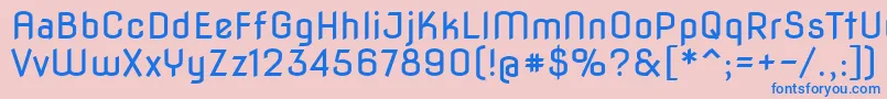 Novaflat-fontti – siniset fontit vaaleanpunaisella taustalla