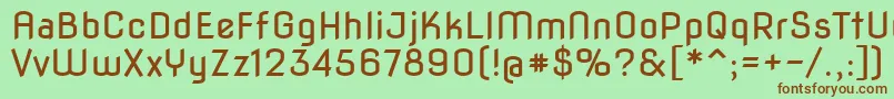 Novaflat Font – Brown Fonts on Green Background