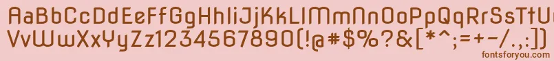 Novaflat Font – Brown Fonts on Pink Background