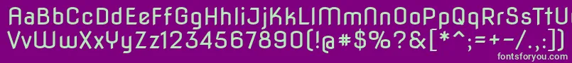 Novaflat Font – Green Fonts on Purple Background