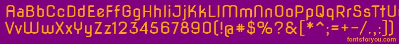 Novaflat Font – Orange Fonts on Purple Background