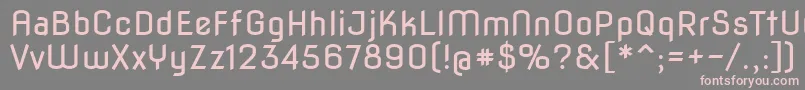 フォントNovaflat – 灰色の背景にピンクのフォント