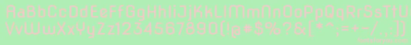 フォントNovaflat – 緑の背景にピンクのフォント