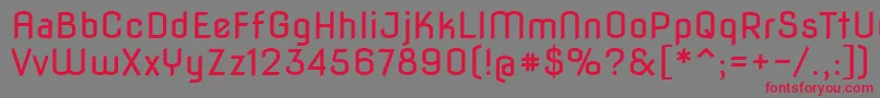 Novaflat Font – Red Fonts on Gray Background