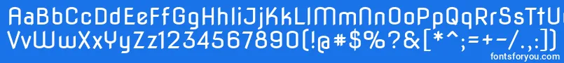 Novaflat-fontti – valkoiset fontit sinisellä taustalla