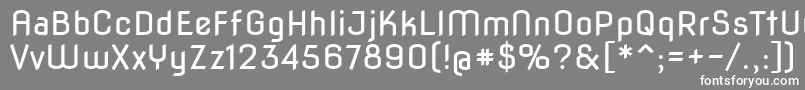 Novaflat-fontti – valkoiset fontit harmaalla taustalla