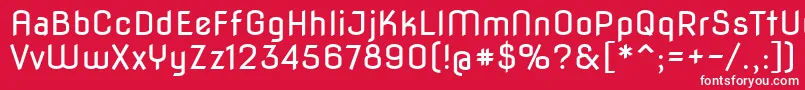 フォントNovaflat – 赤い背景に白い文字