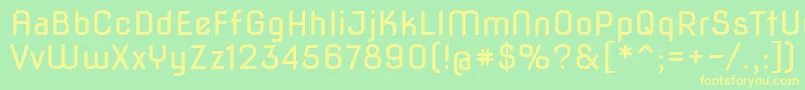 Novaflat Font – Yellow Fonts on Green Background