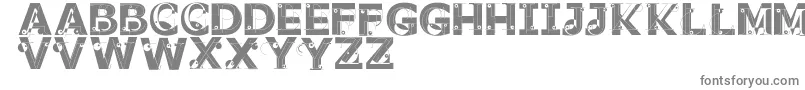 Pablosanscaps-fontti – harmaat kirjasimet valkoisella taustalla