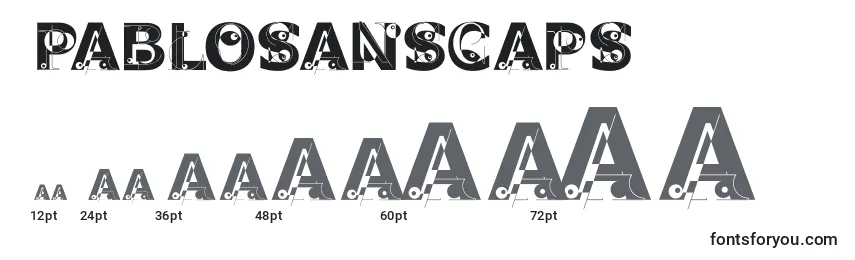 Pablosanscaps Font Sizes