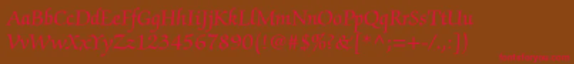 ZapfchancerystdRoman Font – Red Fonts on Brown Background