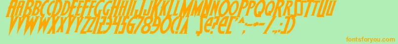 Wolf4bi Font – Orange Fonts on Green Background
