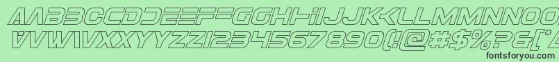 Eurofighteroutital Font – Black Fonts on Green Background
