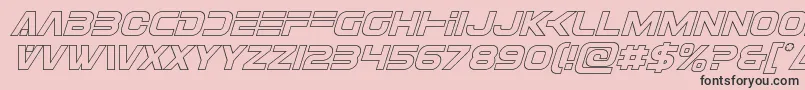 Eurofighteroutital Font – Black Fonts on Pink Background