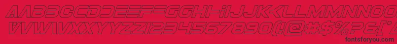 Eurofighteroutital Font – Black Fonts on Red Background