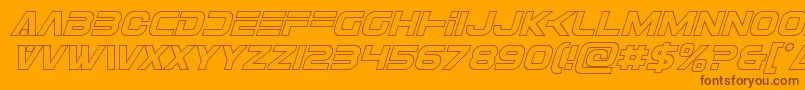 Eurofighteroutital Font – Brown Fonts on Orange Background