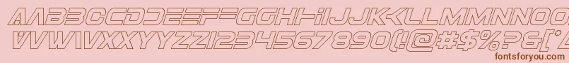 Eurofighteroutital Font – Brown Fonts on Pink Background