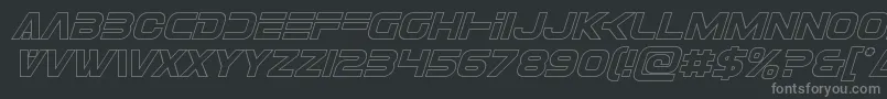 Eurofighteroutital Font – Gray Fonts on Black Background