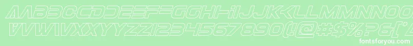 Eurofighteroutital Font – White Fonts on Green Background