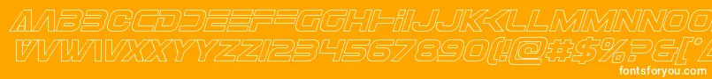 Eurofighteroutital Font – White Fonts on Orange Background